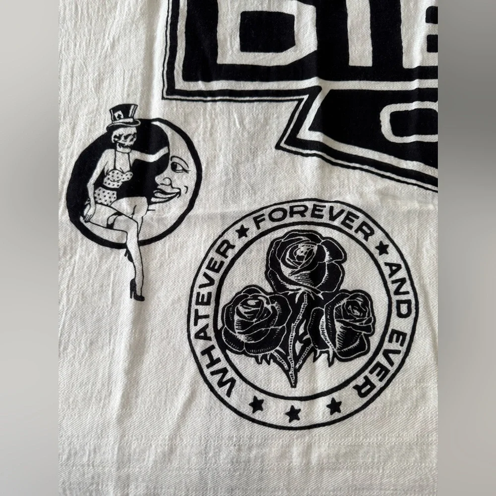 Diesel Black and White Graphic Scarf